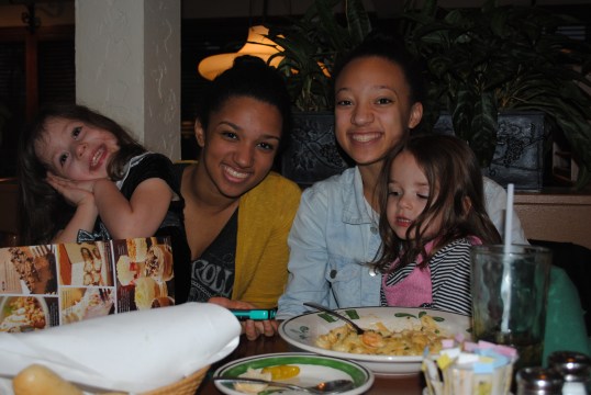 the b-day month started with seeing their cousins, which they haven't seen in 2 years. They were a little shy at first...