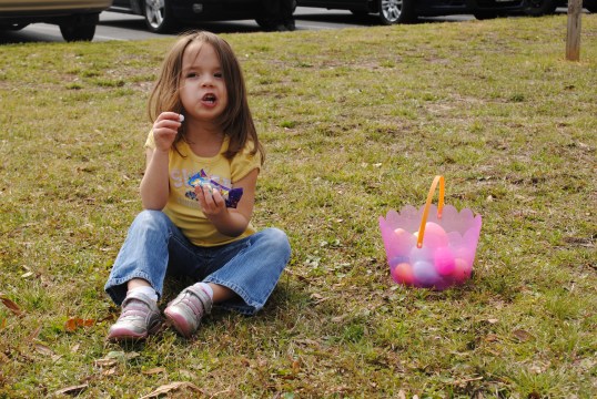 She just couldn't wait until the end of the hunt