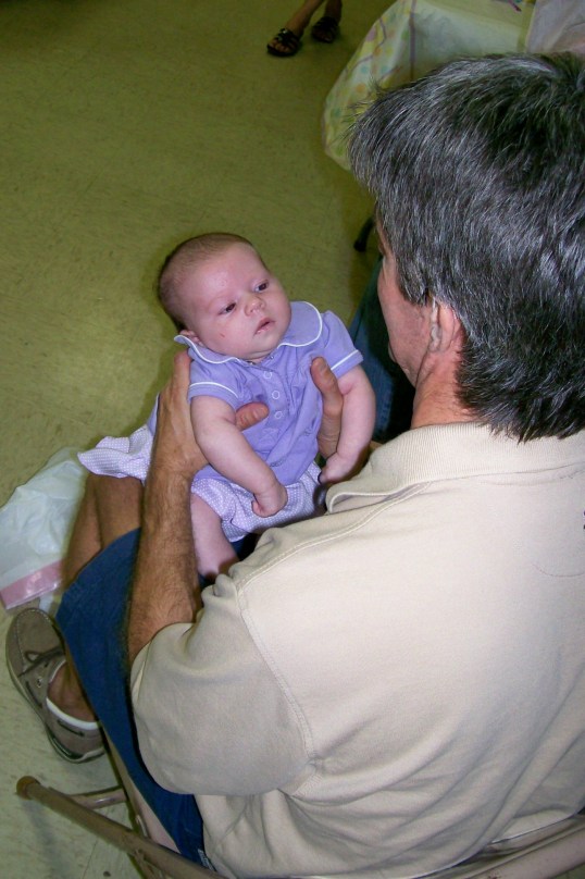 4/2008 ~ Baby Shower, She's thinking I better figure this out