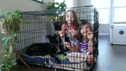 Enjoying some time with her new friend