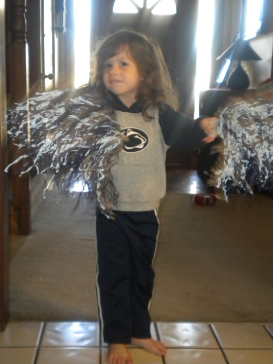 9/2010 ~ She knows how to please her GrandMa and GrandPa from PA, throw on the ol' Blue and White