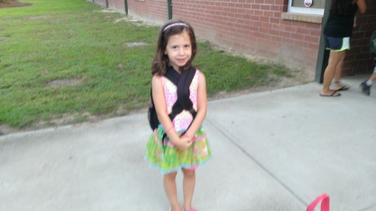 Waiting patiently while Dad gets it together