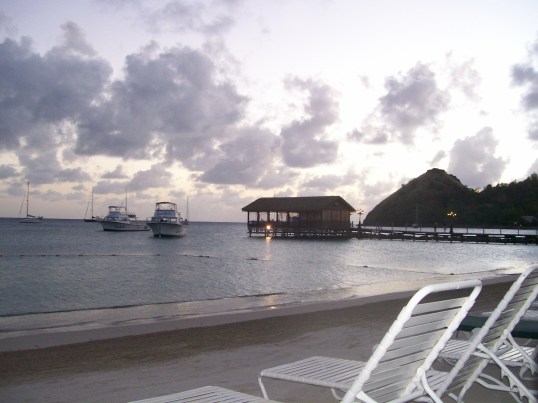 A view from our table at Sandal's Grande Barefoot Beach Restaurant...where we could only look at the private dining room.