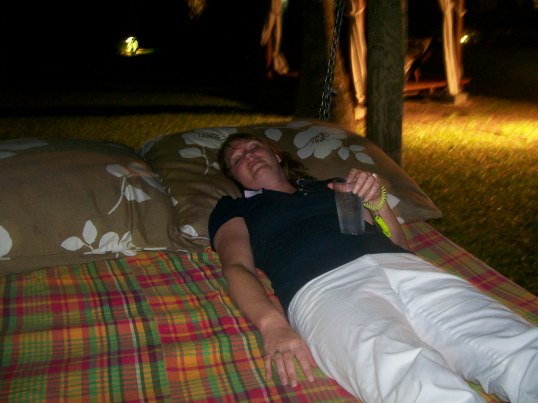 so comfy...the swinging bed