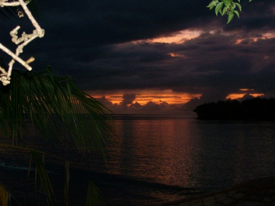 The sunset our first day