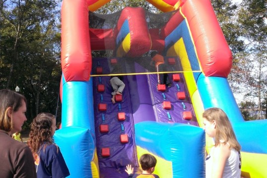 Skylar going up the castle....