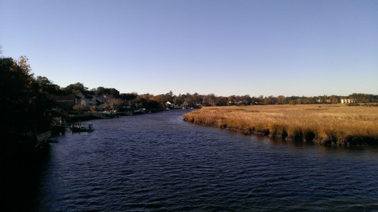 Fall over the chilly coastal waterway on the way to work