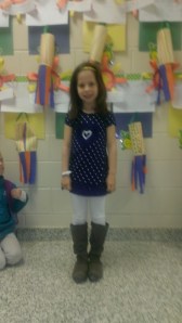 she looks entirely too old in this outfit for Kindergarten