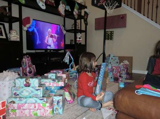 Family practically out did Santa! PLUS Frozen wrapping paper. 