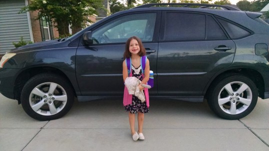 Her 'Bunny' travels everywhere with her evidently..