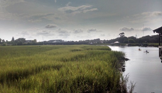 The sun going down on Shem Creek
