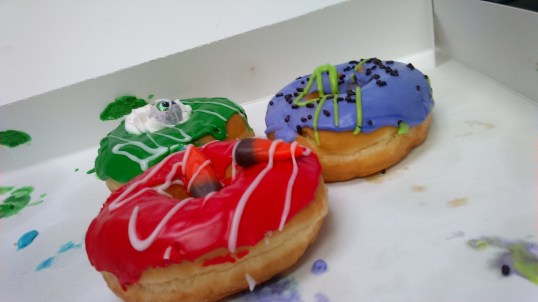 Yes, that is an eye ball sticking out of that green donut