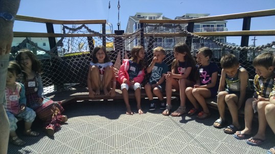 Skylar let one loose....her 'Stinky Pete the Pirate' joke..